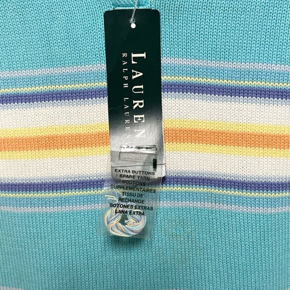 NWT Women's Ralph Lauren Blue Striped Tank Top Polo Sweater Vest size Large - Picture 4 of 4